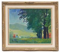 860-PERE GUSSINYÉ GIRONELLA (1898-1980). "Landscape".
