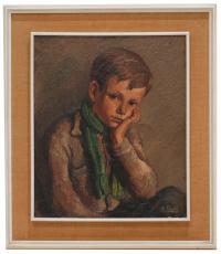 730-ENRIC PORTA (1901-1993). "Retrato niño".