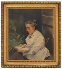 776-JOSEP CUSACHS I CUSACHS (1851-1908) "Retrato de la madre del artista".