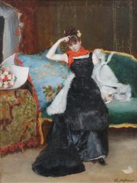 883-RAIMUNDO DE MADRAZO Y GARRETA (1841-1920). "YOUNG WOMAN".