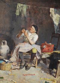 846-LUIS JIMÉNEZ Y ARANDA (1845-1928). "EL SASTRE", ROMA, 1875.