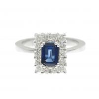 196-RING WITH SAPPHIRES AND DIAMONDS.