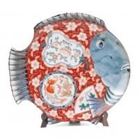 294-JAPANESE PLATE "FISH", LATE C19th - EARLY C20th.