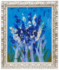 875-CASIMIR MARTÍNEZ TARRASSÓ (1898-1980). "FLORES AZULES".