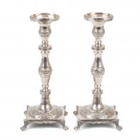 16-PAIR OF PORTUGUESE CANDLESTICKS, EARLY C20th