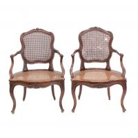 660-PAIR OF LOUIS XV STYLE CHAIRS, SECOND HALF C19th. 