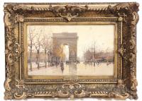 855-EUGÈNE GALIEN-LALOUE (1854-1941). "ARCO DEL TRIUNFO, PARÍS".