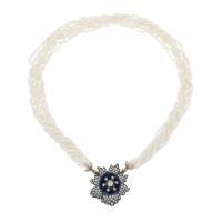 223-PEARL AND DIAMOND CHOKER.