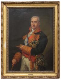 669-ATTRIBUTED TO VICENTE LÓPEZ PORTAÑA (1772-1850). "MARQUÉS DE REGUER", CIRCA 1823-1825.