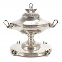 8-SPANISH SILVER CENTREPIECE, MID C20th.