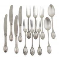 21-SET OF FRENCH MAISON ODIOT CUTLERY, MID C20th. 