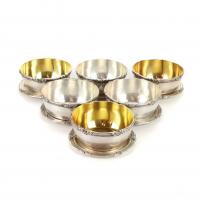 22-SET OF SIX BARCELONA SILVER SIDE PLATES AND FINGER BOWLS, MID C20th.