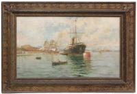 874-HERNÁNDEZ MONJO (1862-1937). "NAVAL SCENE".