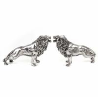 20-PAIR OF SPANISH SILVER LIONS, MID C20th.