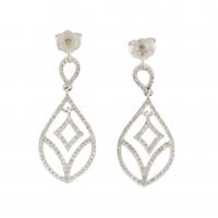 185-ART DECO STYLE DIAMOND EARRINGS