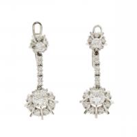 186-DIAMOND DROP EARRINGS. 