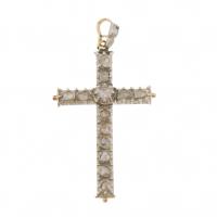 229-DIAMOND CROSS PENDANT.