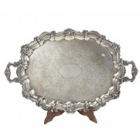 23-SPANISH SILVER TRAY, C20th.