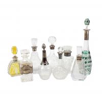 707-LOT OF NINE DECANTERS,  MID C20th.  