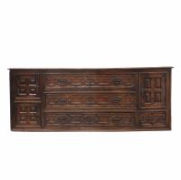 650-LARGE CABINET, PROBABLY SACRISTY CHEST OF DRAWERS, C18th.