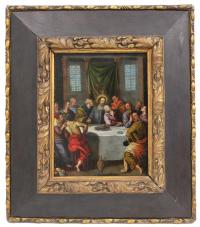 1063-SPANISH SCHOOL,  C18th.  "THE LAST SUPPER".