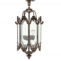 614-LANTERN STYLE CEILING LIGHT, FIRST DECADES C20th.