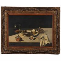 682-RAFAEL DURANCAMPS (1891-1979). "STILL LIFE WITH OYSTERS".