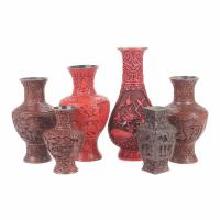 300-SIX CHINESE VASES, SECOND HALF C20th.