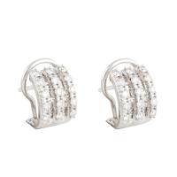 159-WHITE GOLD AND DIAMOND EARRINGS.
