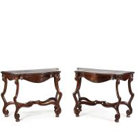 515-PAIR OF EIGHTEENTH CENTURY STYLE CONSOLES, EARLY C20th.