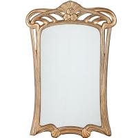 489-FRENCH ART NOUVEAU WALL MIRROR, C20th.