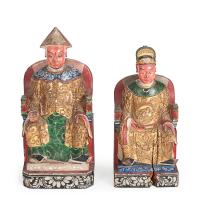 292-TWO CHINESE FIGURES, MID C20th.