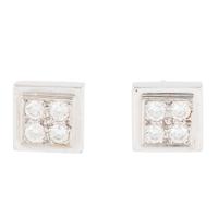 115-WHITE GOLD AND DIAMOND EARRINGS.