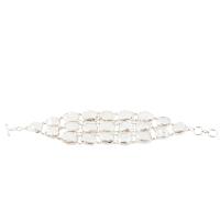 63-SILVER BRACELET WITH PEARLS.