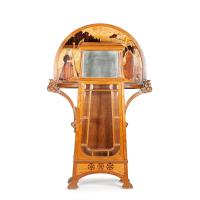 524-AFTER MODELS BY GASPAR HOMAR (1896-1915). MODERNIST DISPLAY CABINET, EARLY C20th.