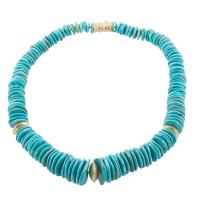 12721-NECKLACE OF TURQUOISE DISCS. 