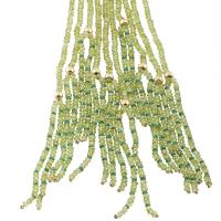 25955-FIVE STRING PERIDOT NECKLACE. 