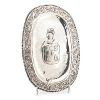 11-SPANISH SILVER TRAY, C19th.