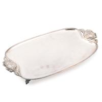 2-SPANISH SILVER TRAY, C20th.