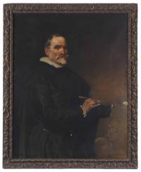 625-19TH CENTURY SPANISH SCHOOL "PORTRAIT OF THE SCULPTOR JUAN MARTÍNEZ MONTAÑÉS".