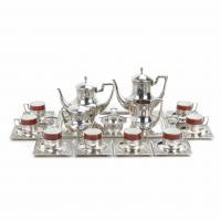 12-MASRIERA I CARRERAS. BARCELONA TEA AND COFFEE SET IN SILVER, FIRST THIRD AND MID 20TH CENTURY.