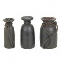 307-SET OF THREE NEPALESE CONTAINERS, EARLY 20TH CENTURY.
