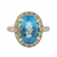258-RING WITH BLUE TOPAZ.