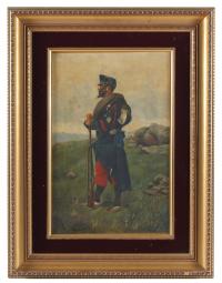 704-Previously attributed to JOSEP CUSACHS I CUSACHS (1851-1908). "SOLDIER", 1888.