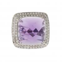 77-RING WITH AMETHYST.