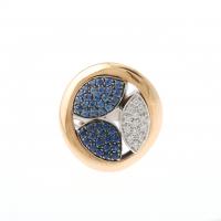 94-DIAMONDS AND SAPPHIRES RING.