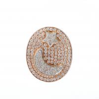 153-RING WITH STAR AND MOON IN DIAMONDS PAVÉ.