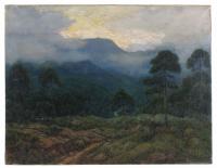 717-JOAQUIM VANCELLS (1865-1942). "PAISAJE CON NIEBLA".