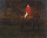 859-19TH CENTURY ENGLISH SCHOOL "HUNTING RIDER".