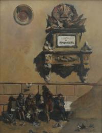 679-RICARD ARENYS GALDON (1914-1977). "URBAN VIEW OF ROME".